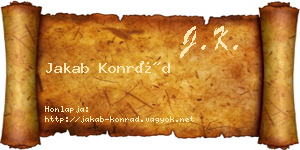 Jakab Konrád névjegykártya